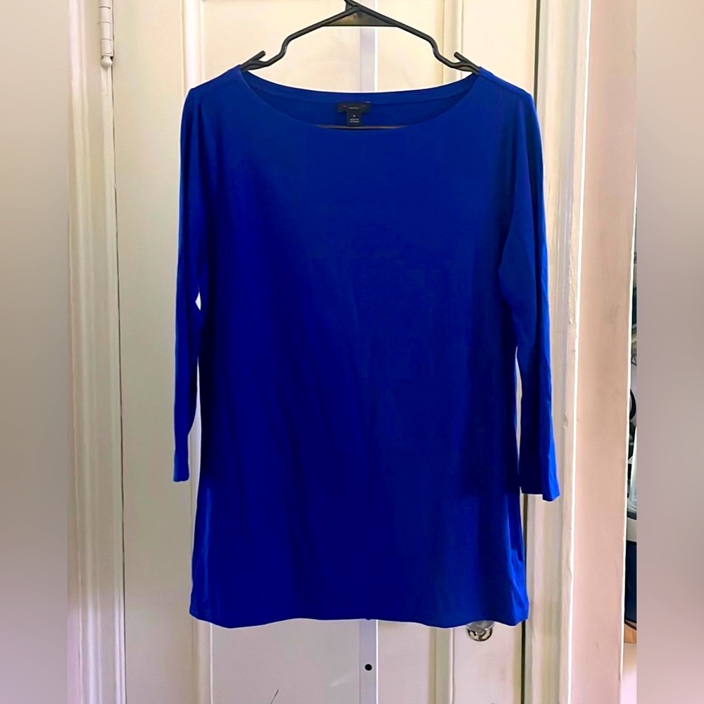 Ann Taylor Factory Royal Blue Long Sleeve Shirt/ Blouse